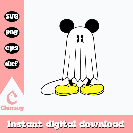 Mickey ghost Svg, halloween Svg, Digital Download