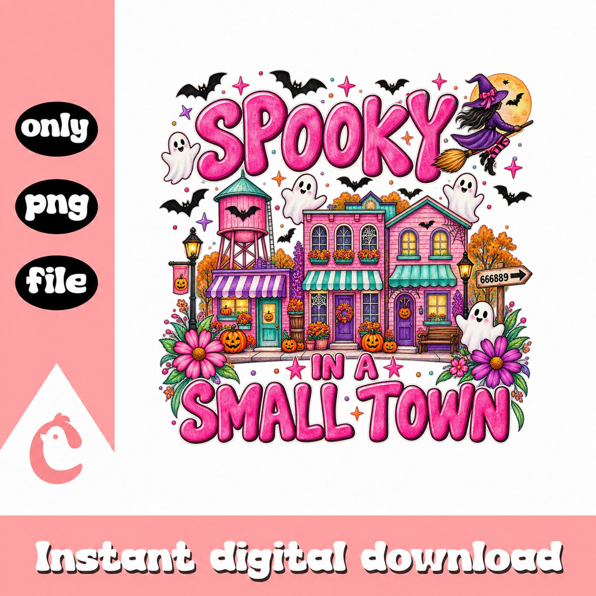 Spooky In A Small Town PNG, Halloween Sublimation, Ghost PNG