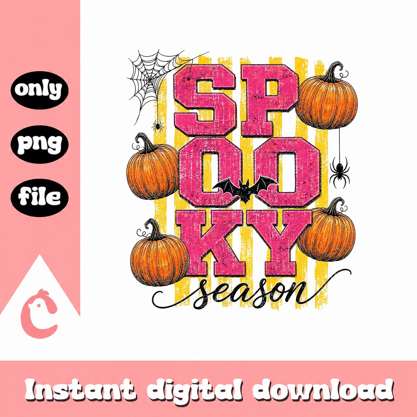 Spooky Season PNG, Halloween Pumpkin Design, Fall Autumn PNG
