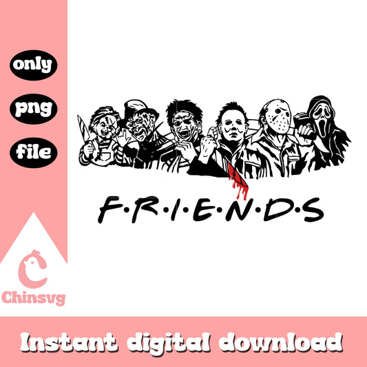 Spooky characters horror movie design png, killer horror films png