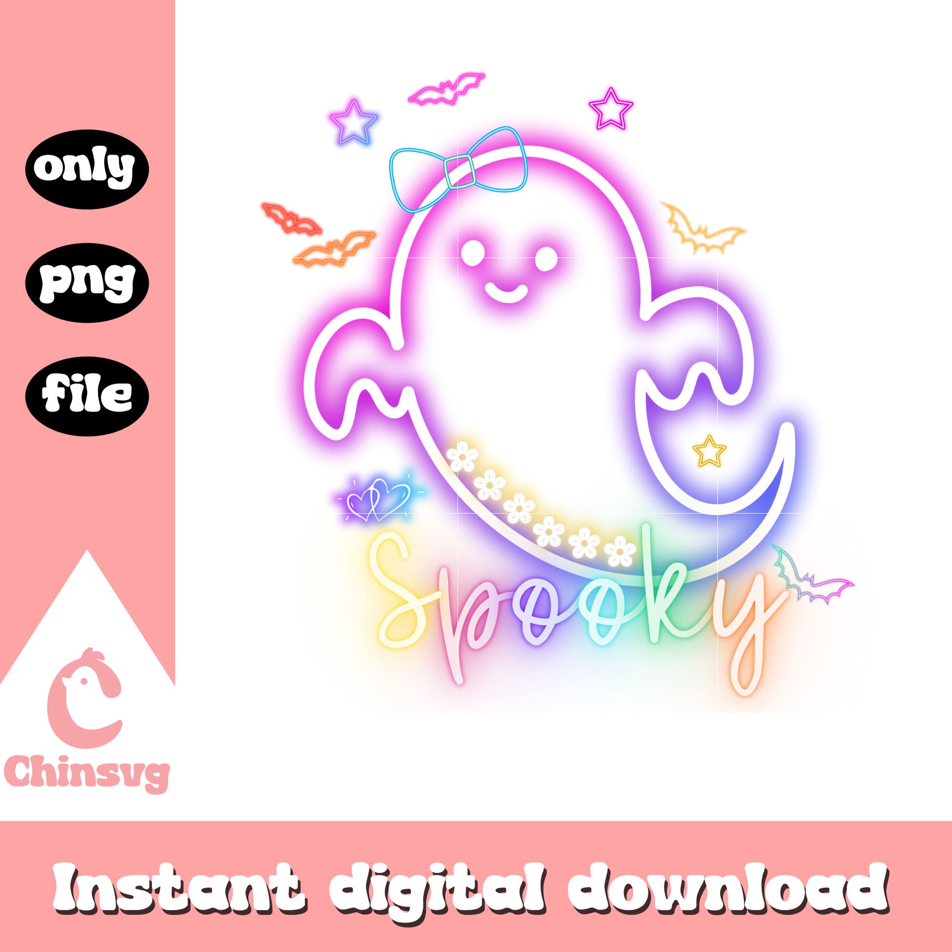Spooky cute ghost halloween png, halloween ghost png