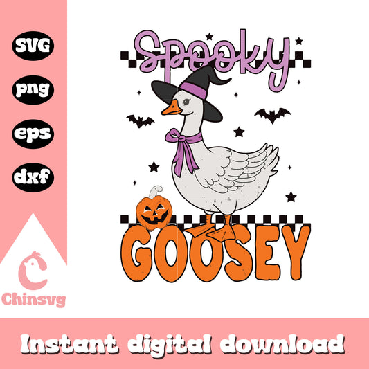Spooky goosey happy halloween design svg, halloween goose svg