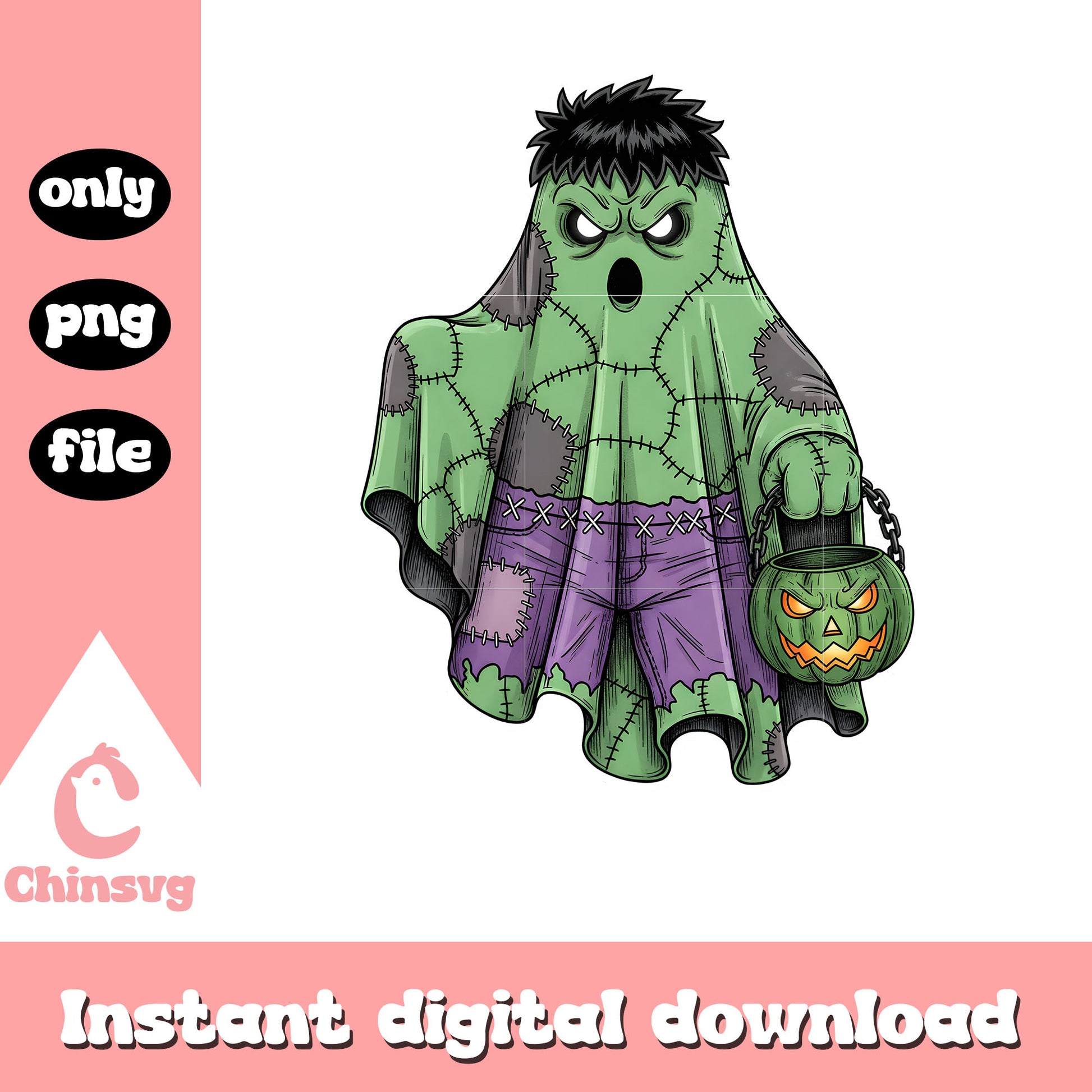 Spooky hulk halloween design png, hulk halloween​ png, spooky season png