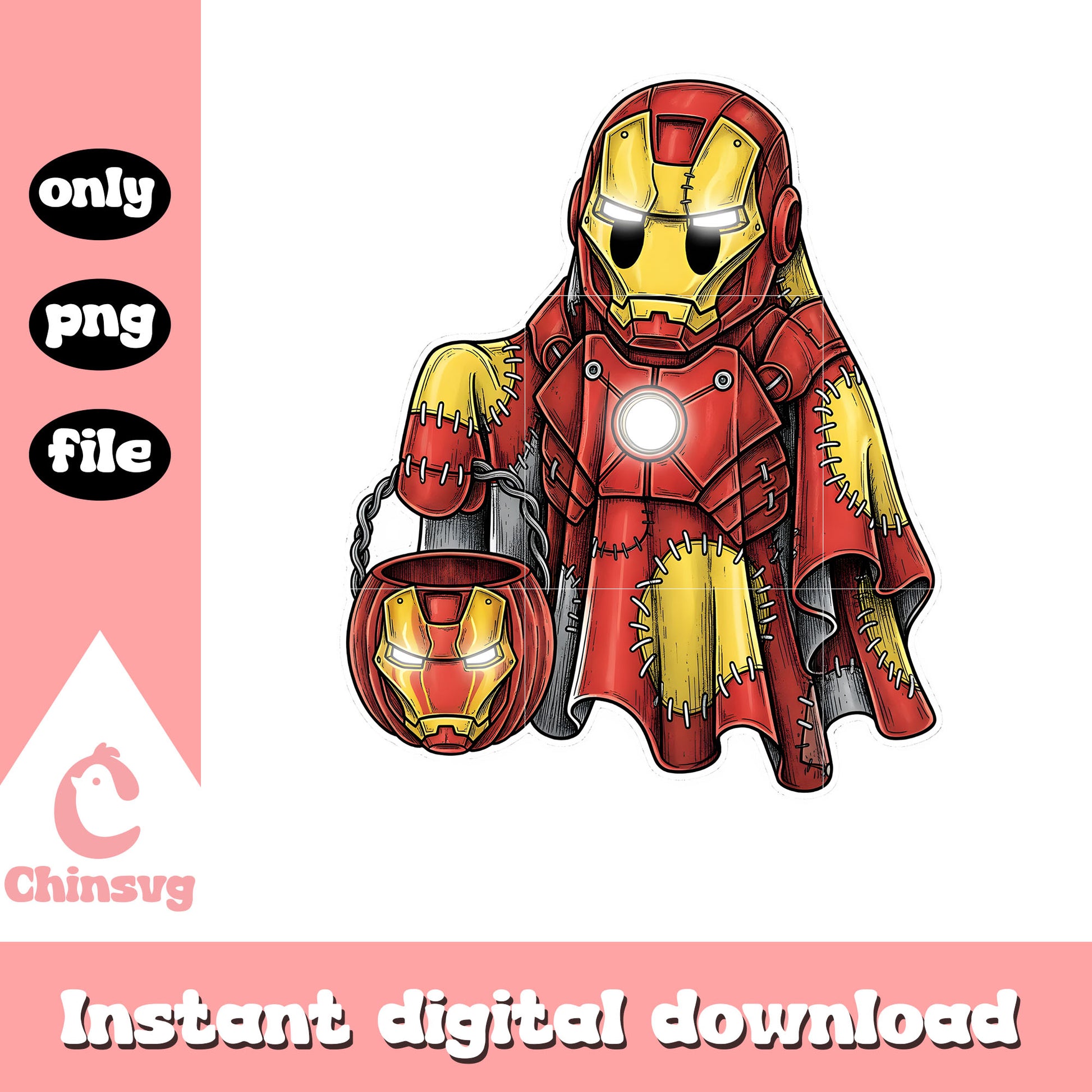 Spooky iron man halloween design png, iron man halloween​ png