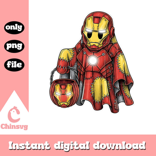 Spooky iron man halloween design png, iron man halloween​ png