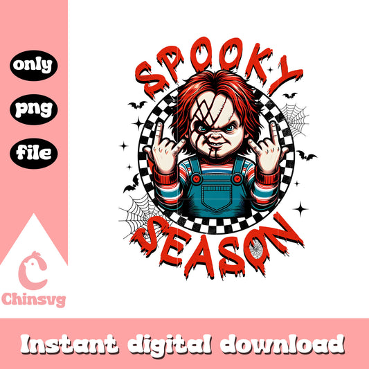 Spooky season chucky halloween png, halloween horror character png