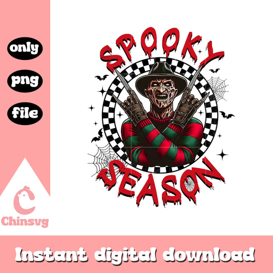 Spooky season freddy krueger halloween png, halloween png