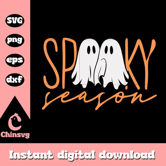 Spooky season ghost halloween design svg, ghost halloween svg