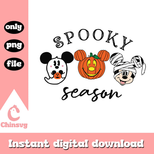 Spooky season mickey head halloween png, mickey head png, halloween costume png