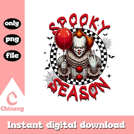 Spooky season pennywise halloween png, horror halloween character png