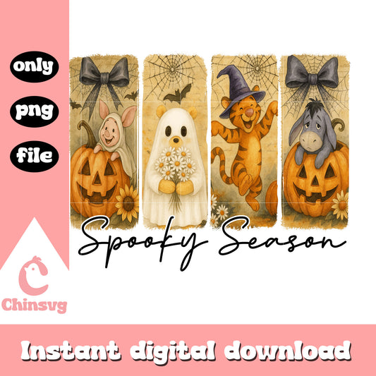Spooky season pictures drawing png, winnie the pooh characters​ png