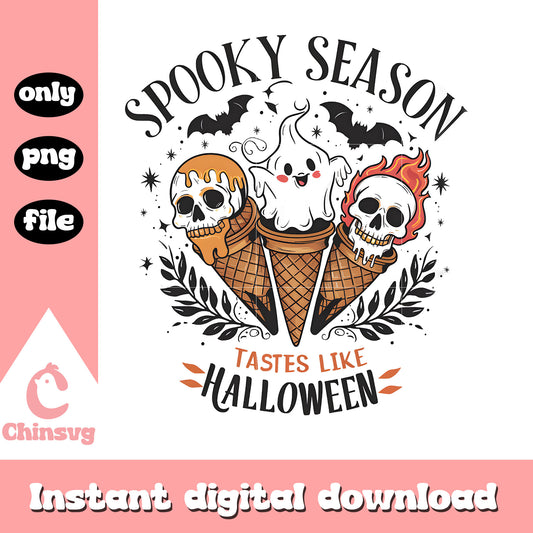 Spooky season tastes like halloween design png, halloween holiday png