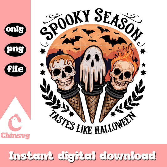 Spooky season tastes like halloween png, halloween designs png
