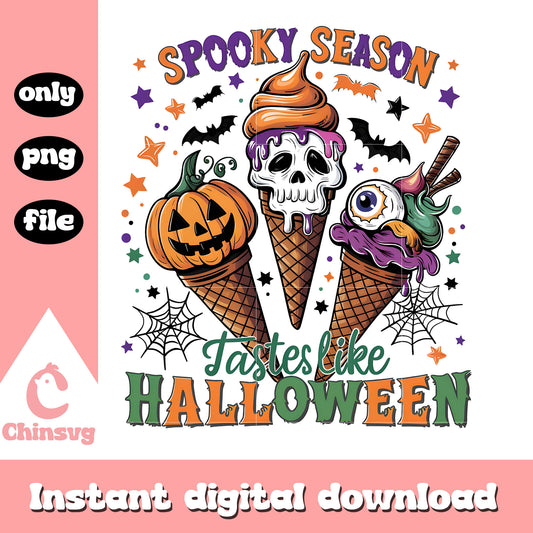Spooky season tastes like halloween vibes png, happy halloween png