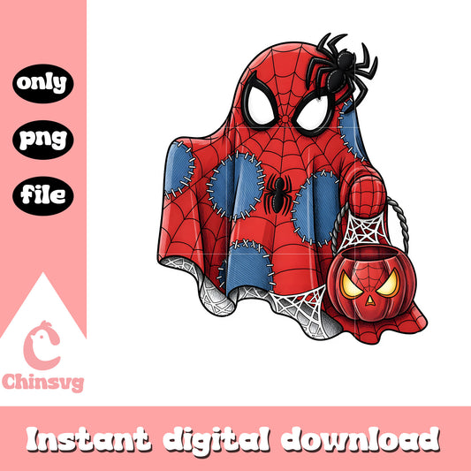 Spooky spiderman halloween design png, halloween spiderman​ png