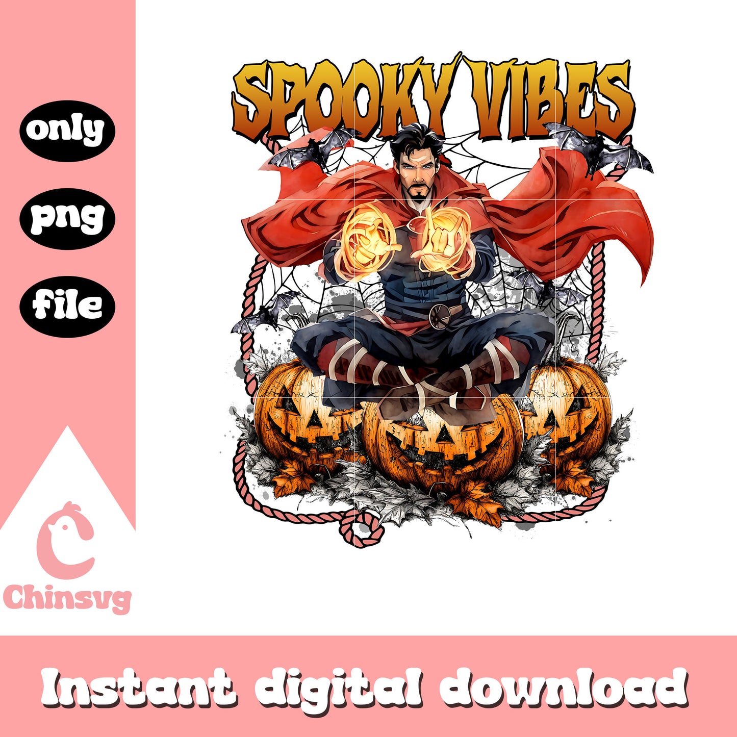 Spooky vibes doctor strange halloween pumpkin png, doctor strange png
