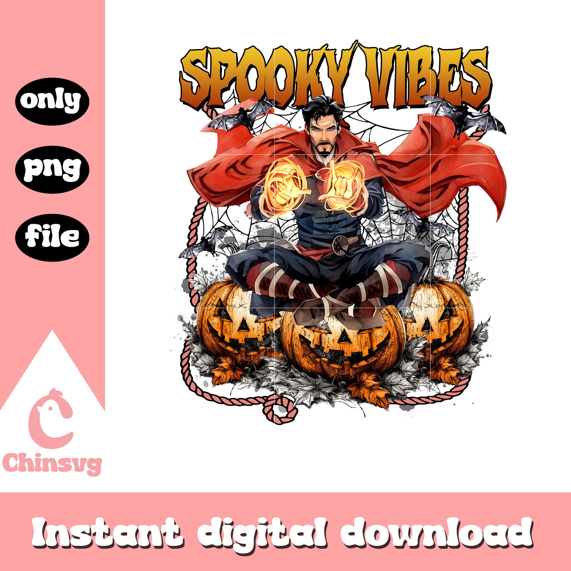 Spooky vibes doctor strange halloween pumpkin png, doctor strange png