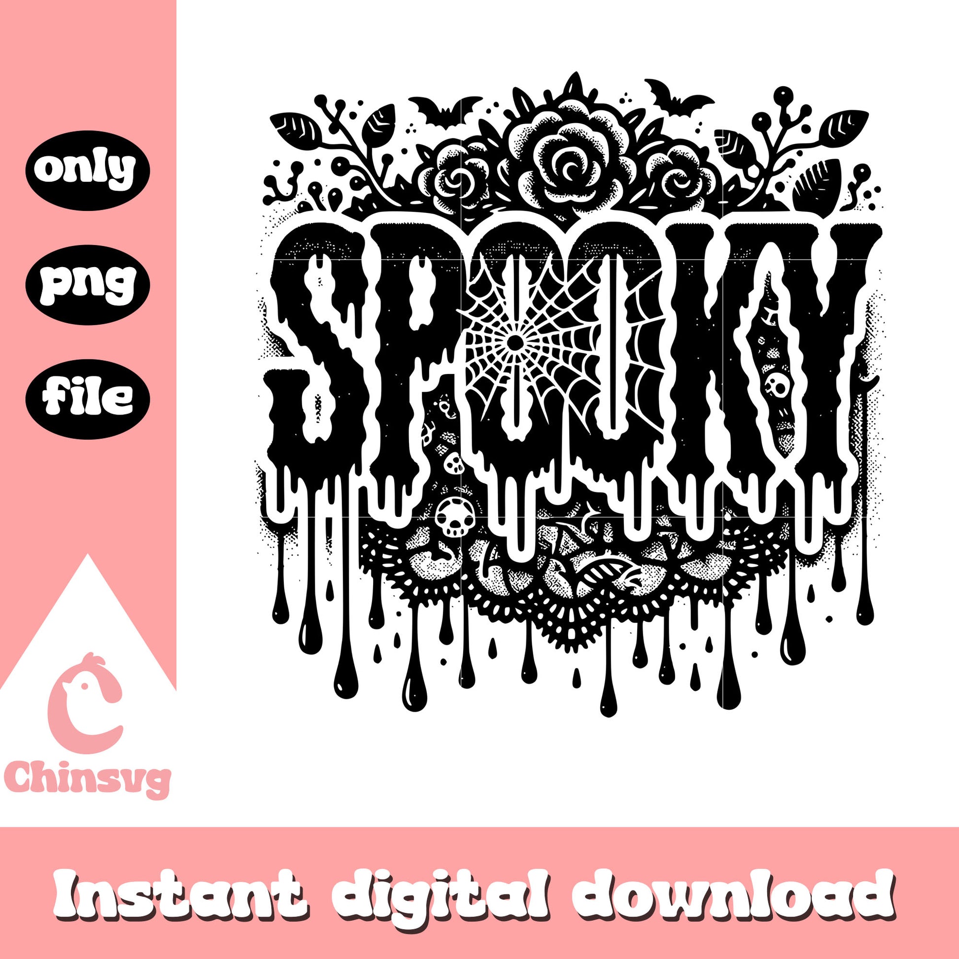 Sppoky halloween horror decor png, gothic png, halloween png