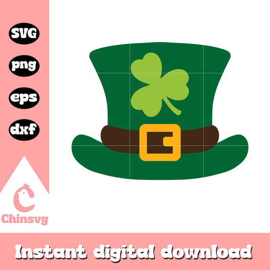 St. Patrick's hat shamrock design svg, st patricks day hat svg