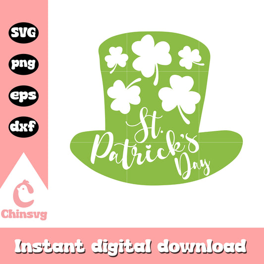 St.patrick's day shamrock svg, st patricks day hat svg
