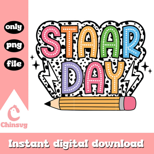 Staar day pencil font design png, font style png, font design ​png