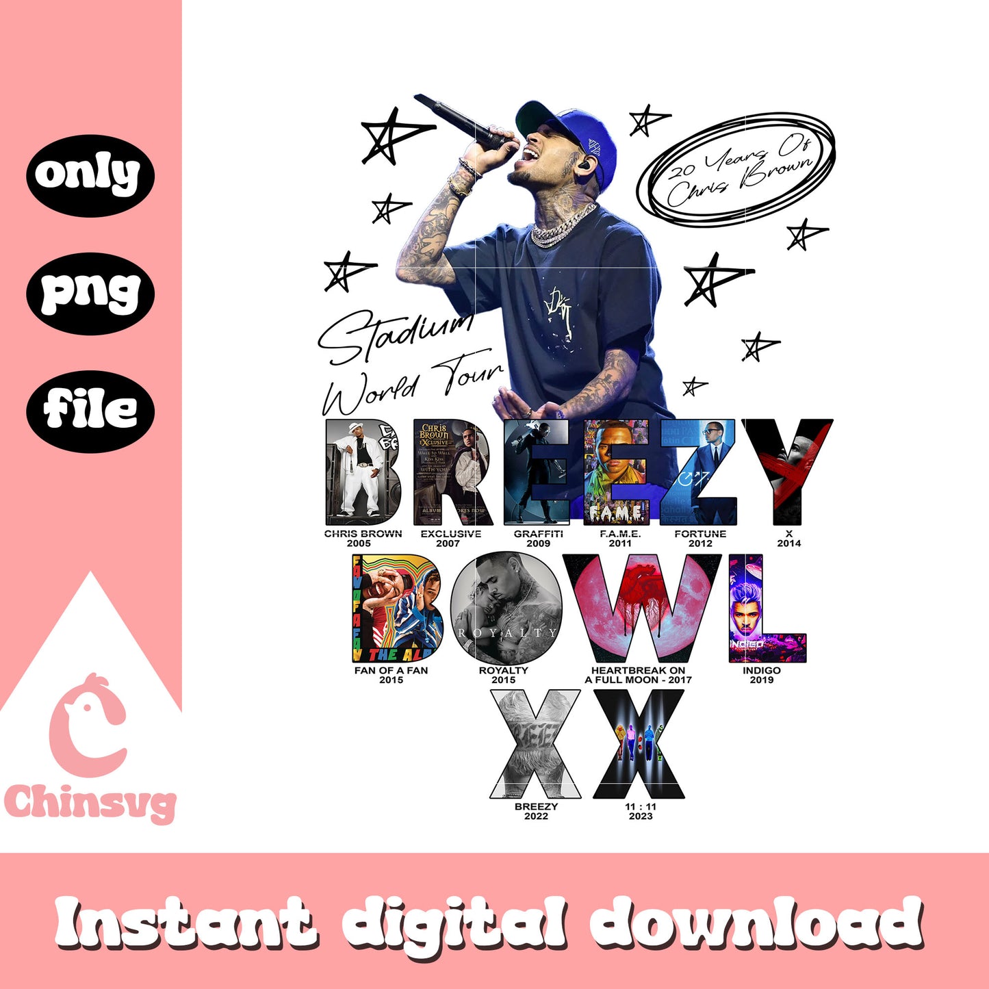 Stadium world tour chris brown design png, chris brown png