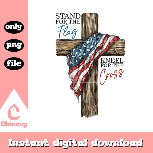 Stand for the flag kneel for the cross retro png, Retro cross png