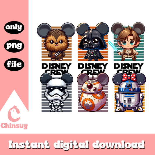 Star Wars disney crew cartoon png, Star Wars disney png