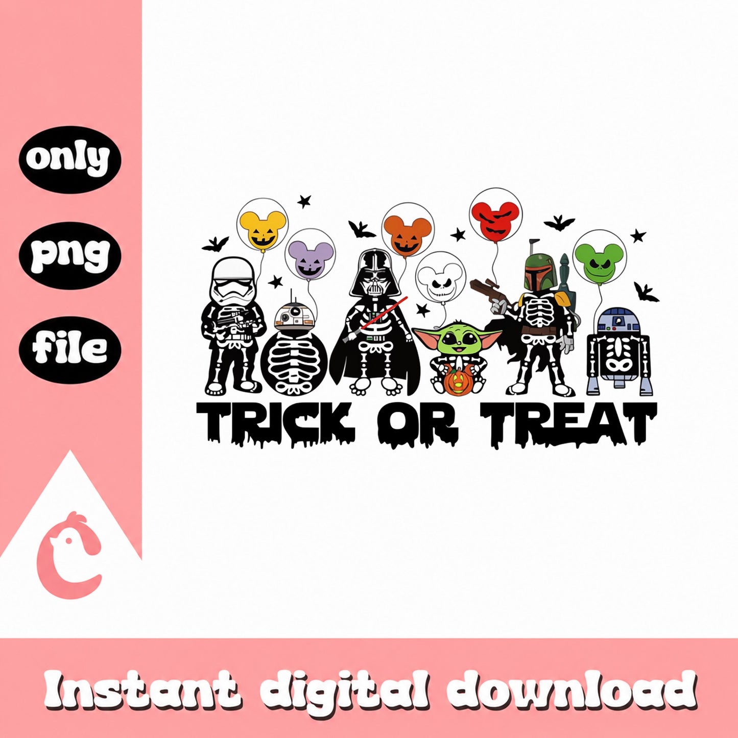 Star Wars Halloween PNG, Trick Or Treat Bundle, Disney PNG