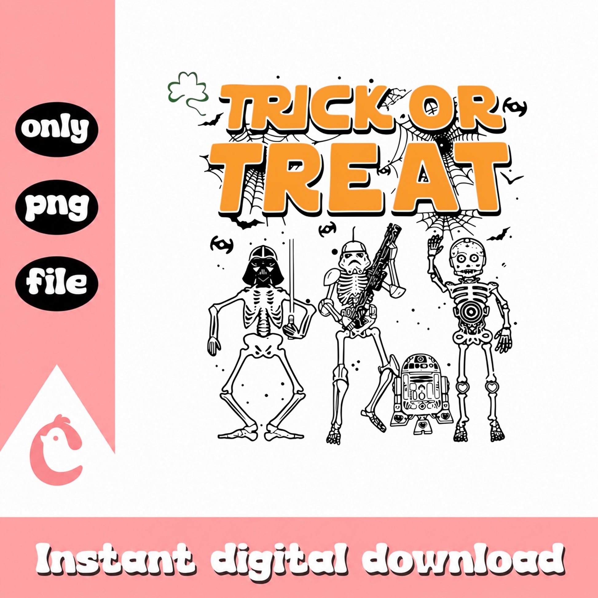 Star Wars Trick Or Treat PNG, Halloween Skeleton PNG, Only PNG File