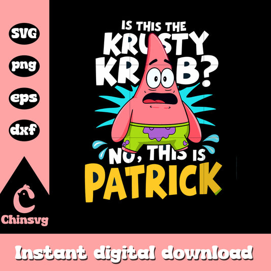 Star patrick character svg, SpongeBob SquarePants svg, cartoon svg