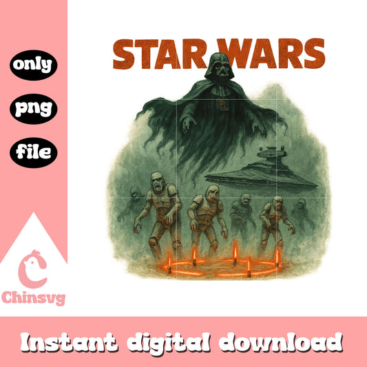 Star wars characters vintage horror png, star wars character png