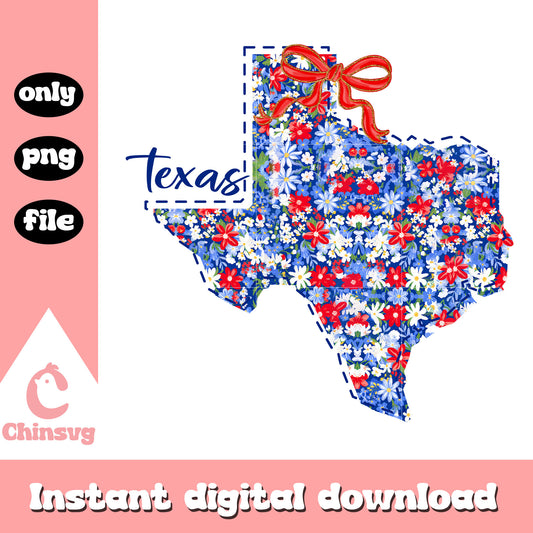 State Flower Map Online In texas png, flower bow maps png