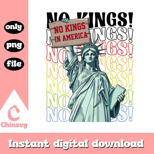 Statue of liberty no kings logo png, 4th of july a holiday​ png