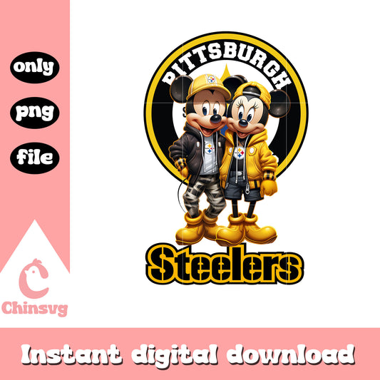 Steelers mickey cute yellow png, steelers logo​​​​​​​​​​​​ png