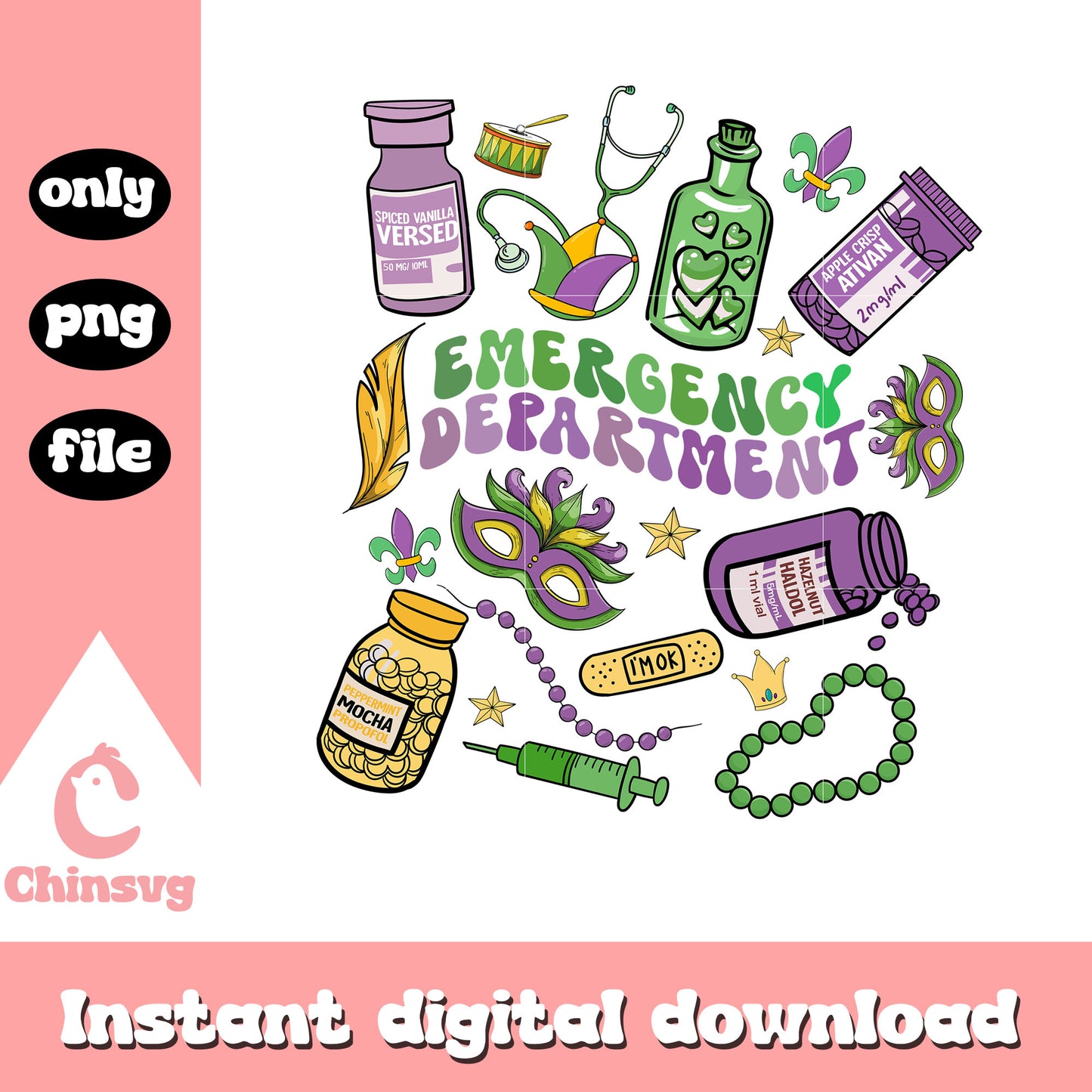 Sticker emergency mardi gras png, mardi gras costumes png