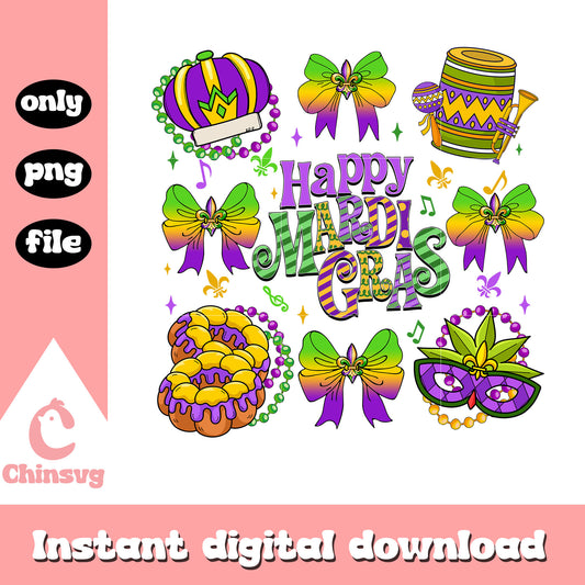 Sticker happy mardi gras png, when does mardi gras start​ png