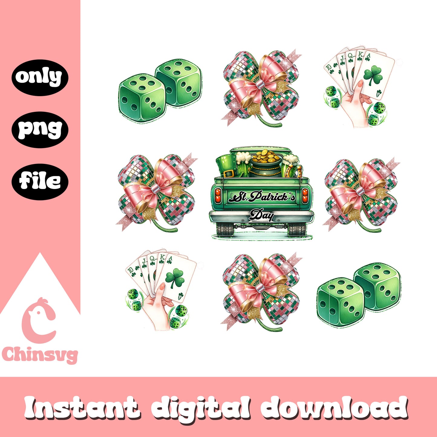 Sticker lucky st patrick’s png, st patrick's day drinks png