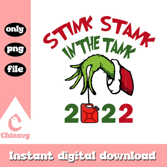 Stink stank in the tank 2022 design png, grinch cast​ png