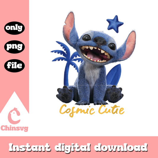 Stitch Live Action Movie Cosmic Cutie coconut png, stitch surfing png