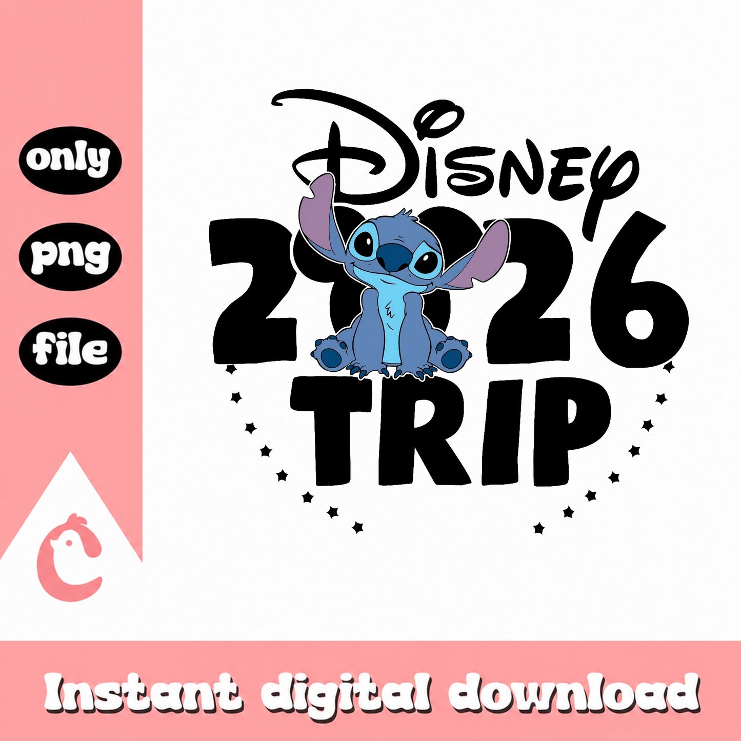 Stitch Disney 2026 Trip PNG, Disney Family Vacation PNG, Lilo And Stitch PNG