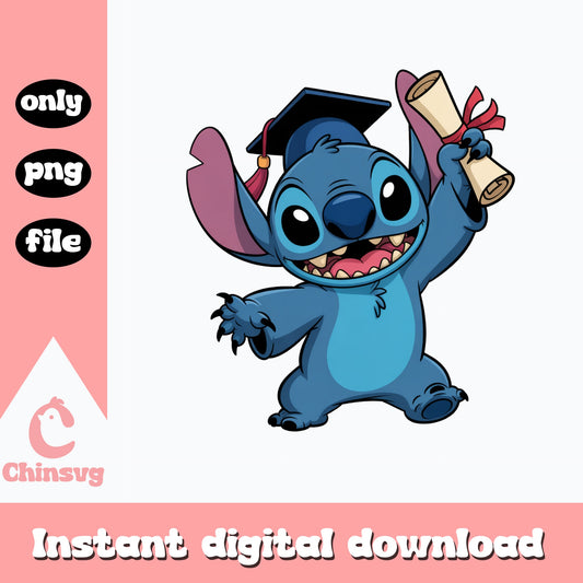Stitch Graduation PNG, Disney Graduation Clipart, Lilo And Stitch PNG