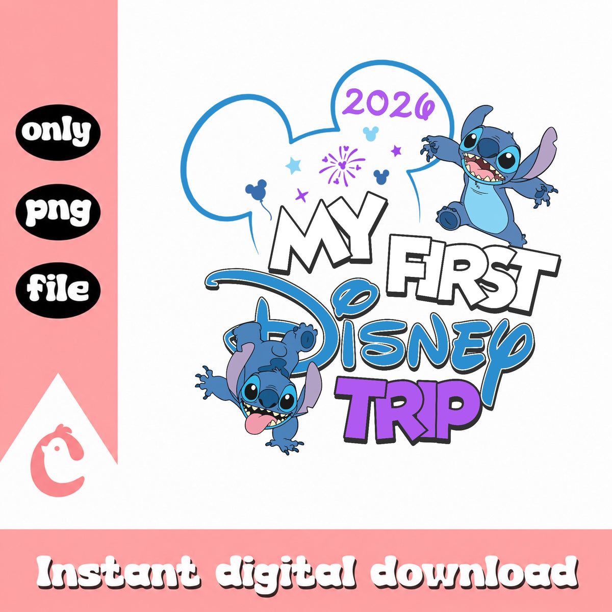Stitch My First Disney Trip 2026 PNG, Disney Family PNG, Disney Vacation PNG