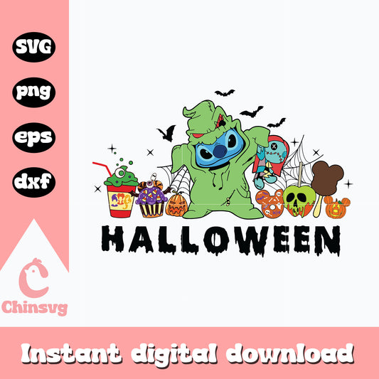 Stitch Oogie Boogie halloween Svg, Digital Download