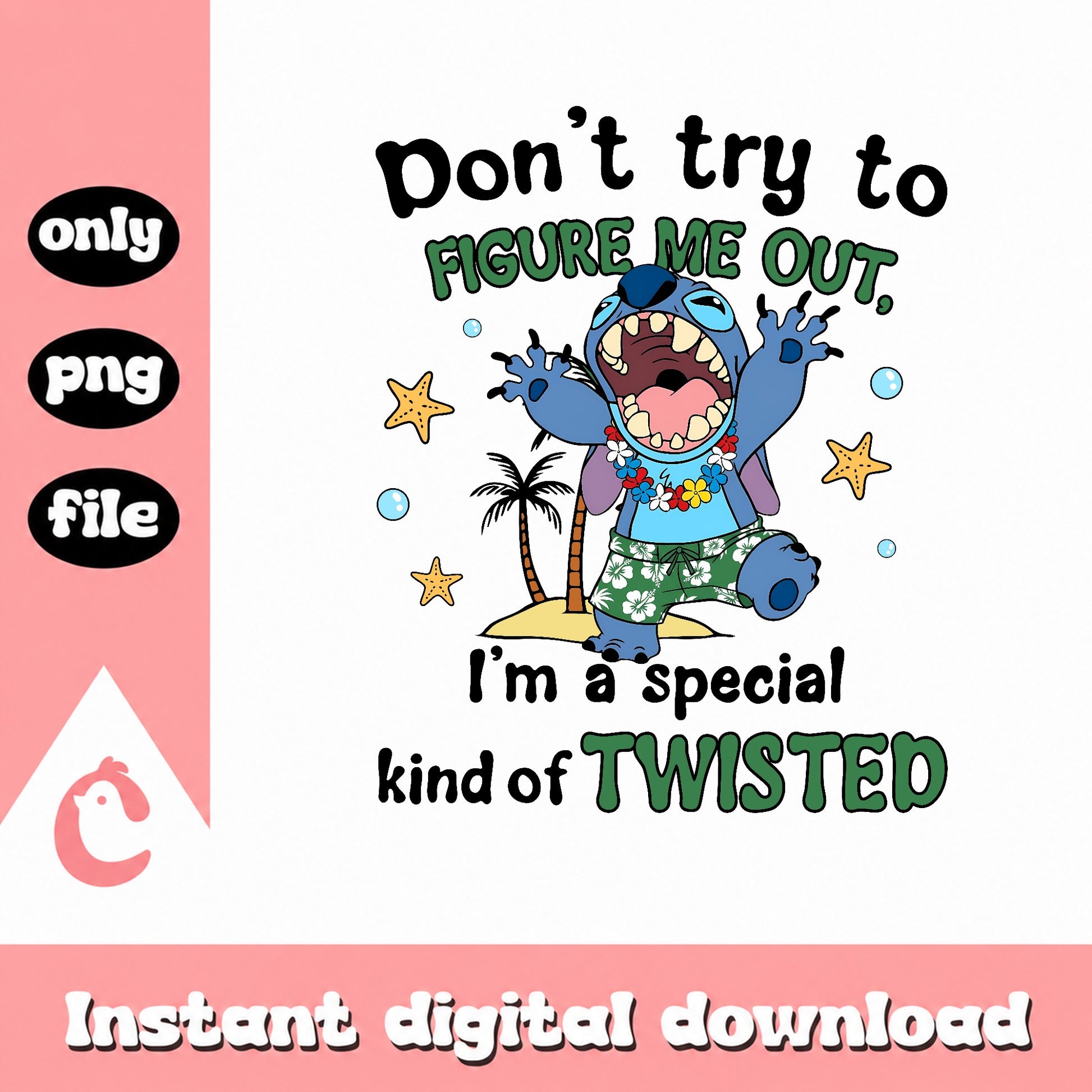 Stitch Special Kind Of Twisted PNG, Funny Stitch PNG, Disney PNG