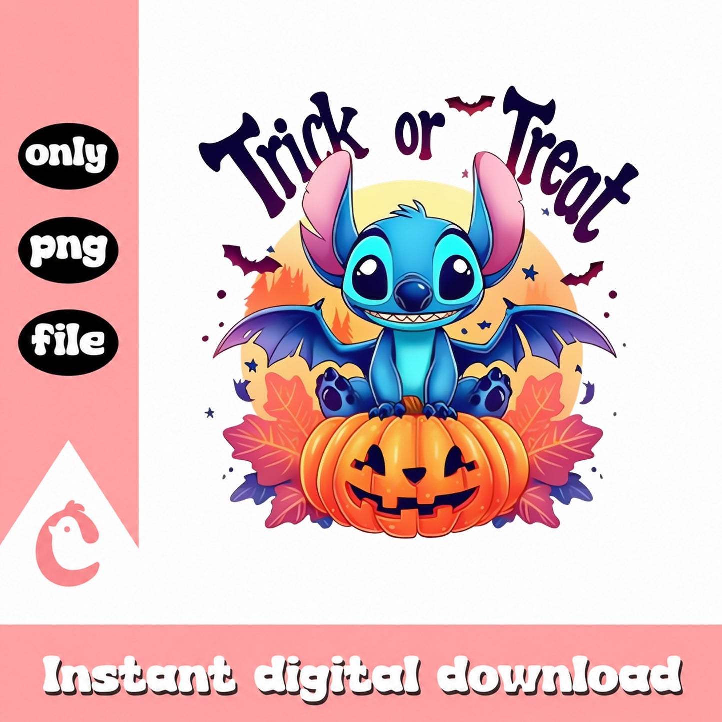 Stitch Trick Or Treat PNG, Halloween Disney PNG, Pumpkin PNG