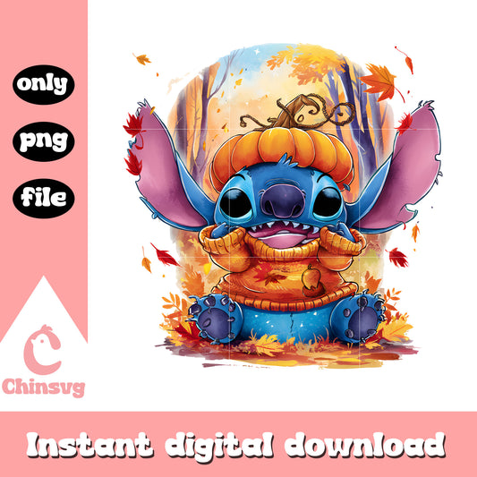 Stitch and lilo fall drawing design png, stitch art png