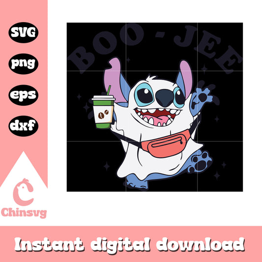 Stitch character boo jee svg, stitch svg, disney character svg
