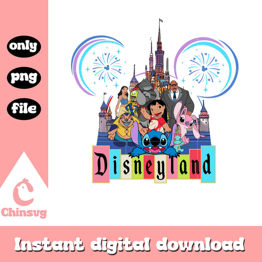 Stitch characters disneyland png, mickey mouse ears​ png