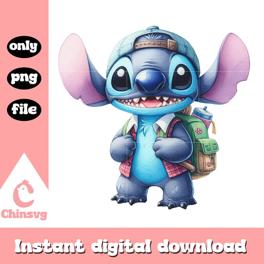 Stitch disney character hawaii vibes png, private school near me png